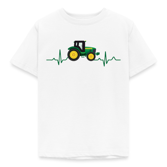 Kinder T-Shirt "Traktor Herzschlag" - Weiß