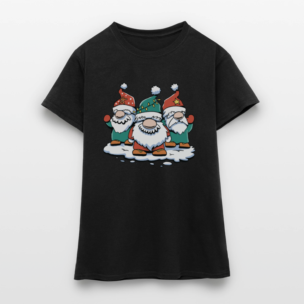 Frauen T-Shirt "Lustige Weihnachtswichtel" - Schwarz