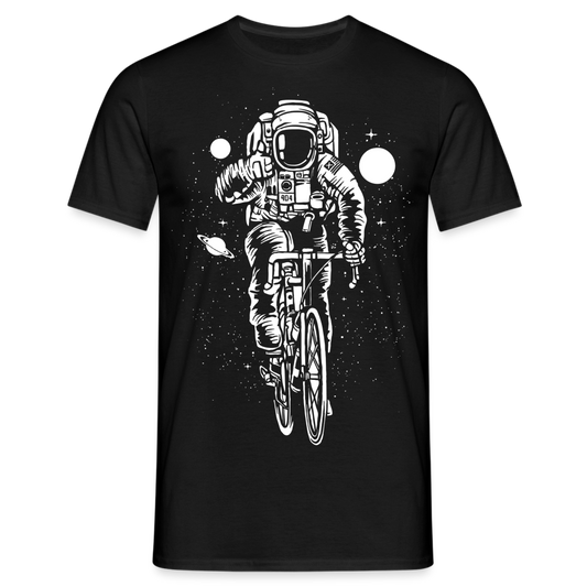 Männer Bio T-Shirt "Astronaut mit Fahrrad" - Schwarz