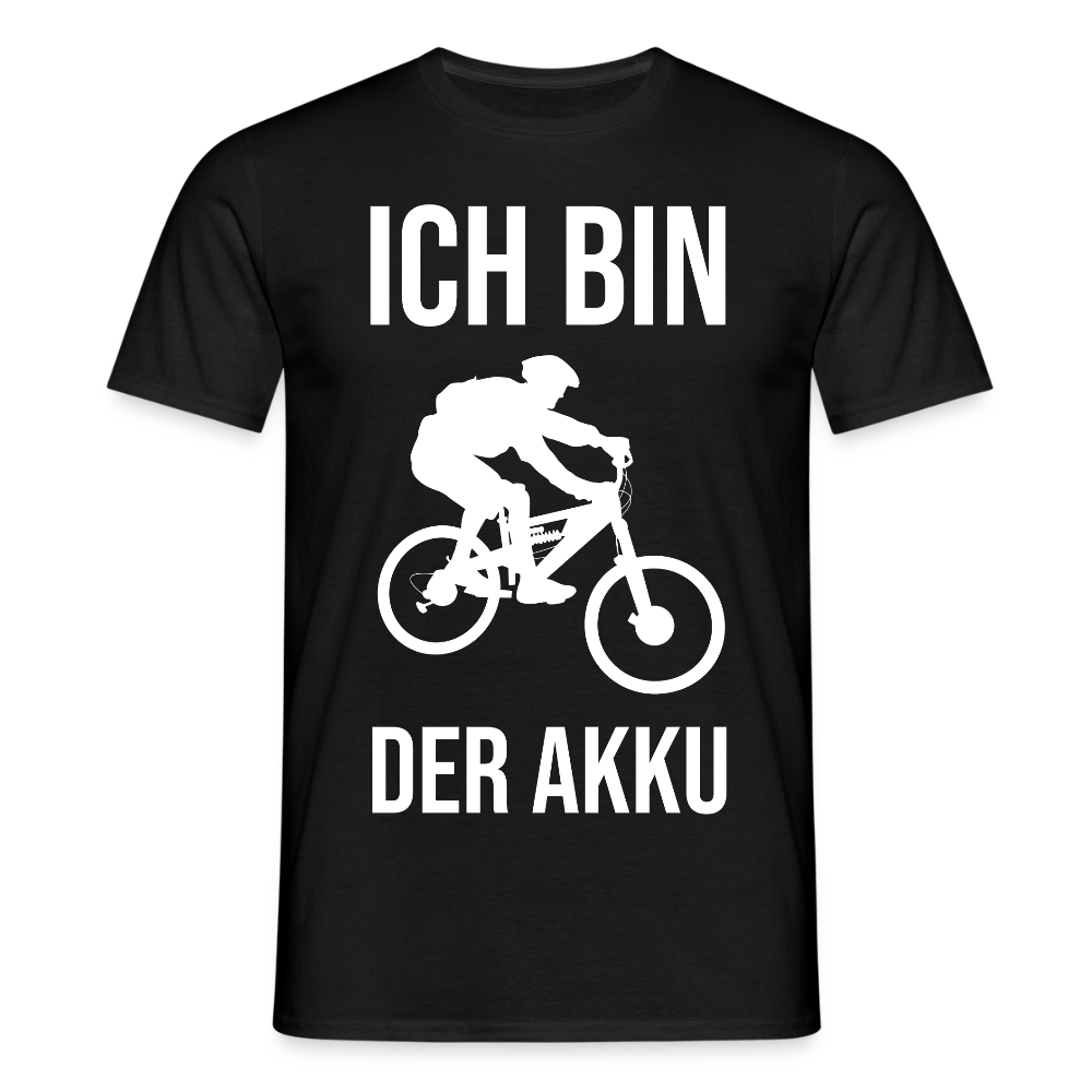 Männer T-Shirt "Ich bin der Akku" - Schwarz