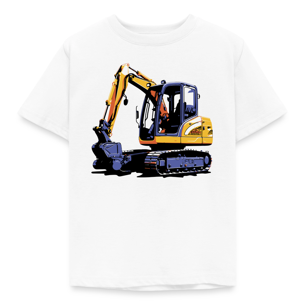 Kinder T-Shirt "Mini-Bagger" - Weiß