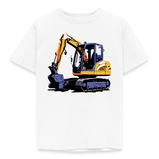 Kinder T-Shirt "Mini-Bagger" - Weiß