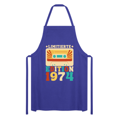 Kochschürze "Limitierte Edition seit 1972" (Retro-Stil) - Royalblau