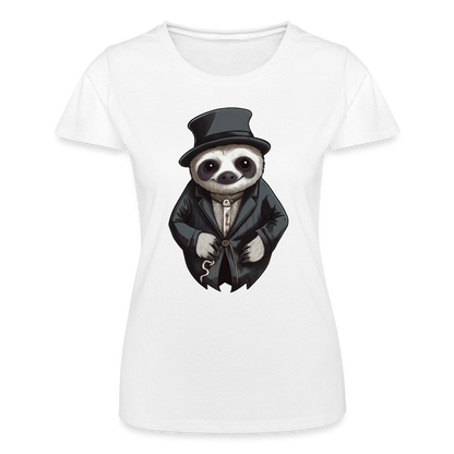 Frauen T-Shirt "Faultier mit Hut" - Weiß