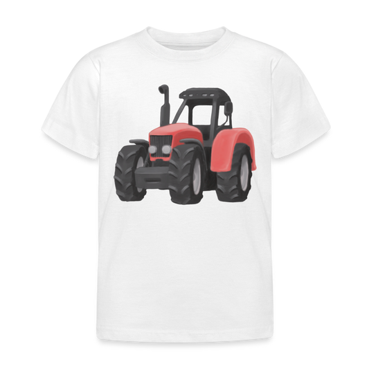 Kinder T-Shirt "Traktor im Wasserfarben-Stil" - Weiß