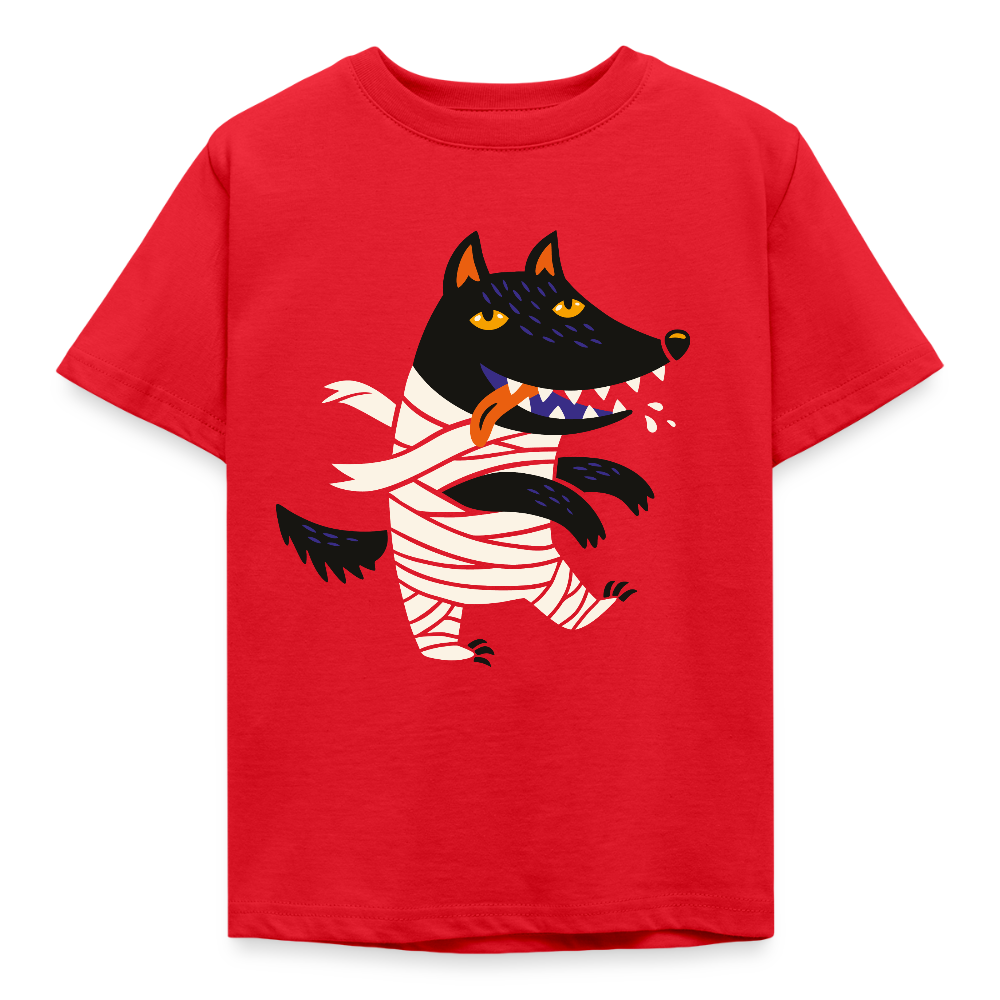 Kinder T-Shirt "Lustiger Wolf" - Rot