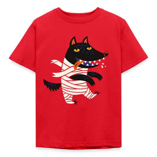 Kinder T-Shirt "Lustiger Wolf" - Rot