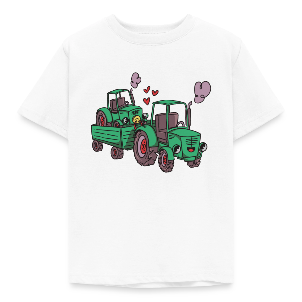 Kinder T-Shirt "Traktor-Familie" - Weiß