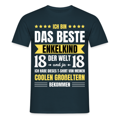 Männer T-Shirt "Das beste Enkelkind" (von Oma und Opa) - Navy