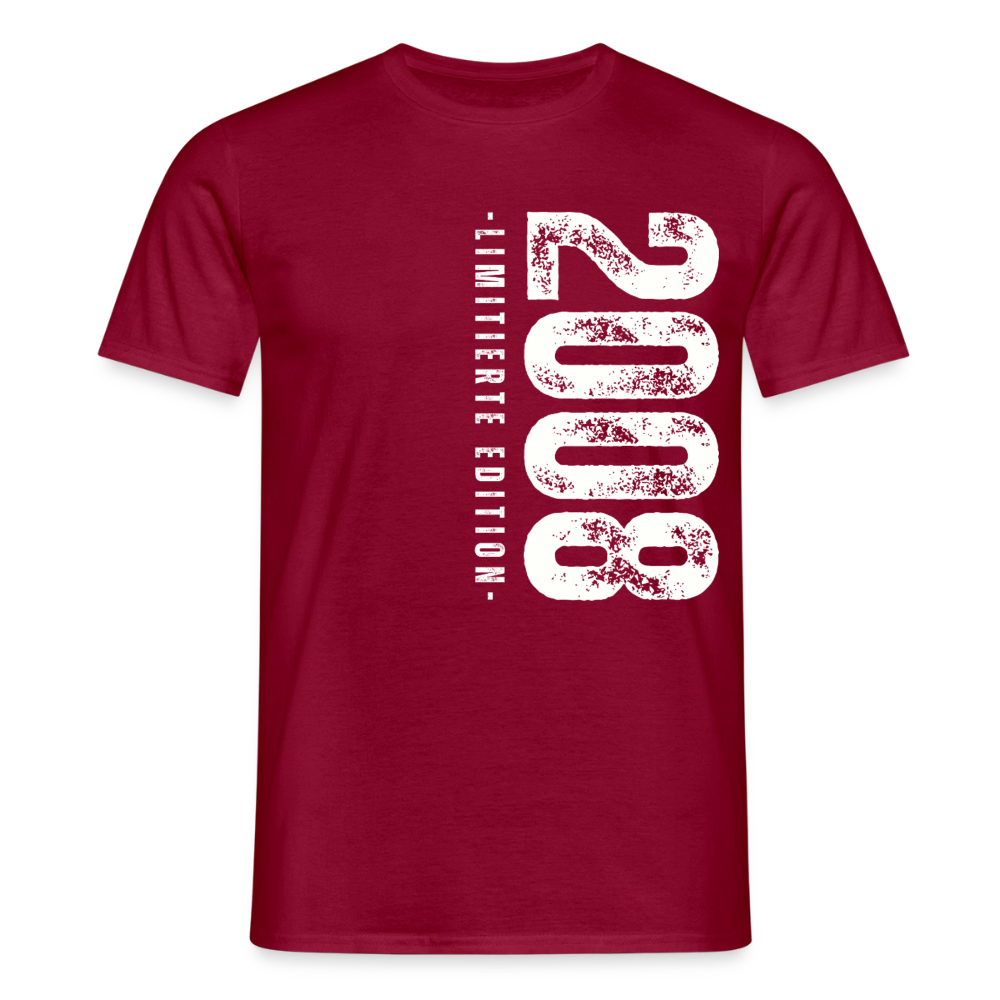 Männer T-Shirt "2008 - Limitierte Edition" - Ziegelrot