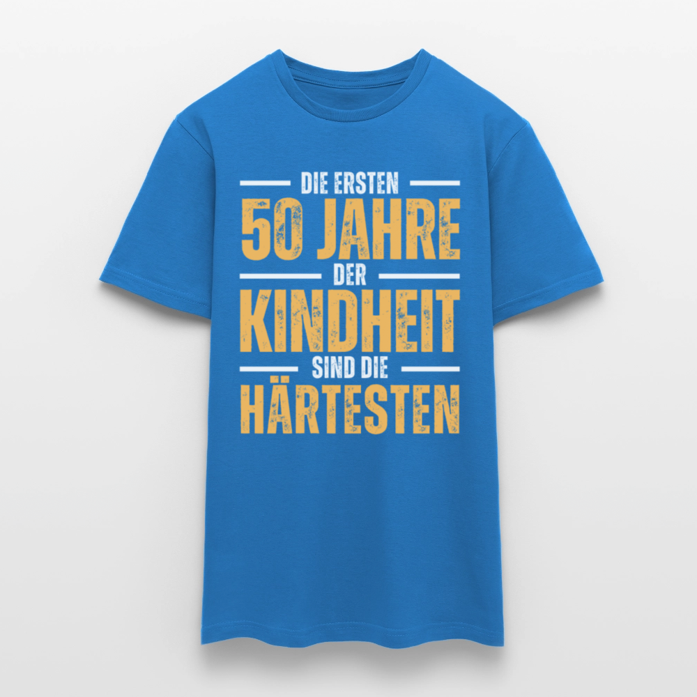 Männer T-Shirt "Die ersten 50 Jahre" - Royalblau