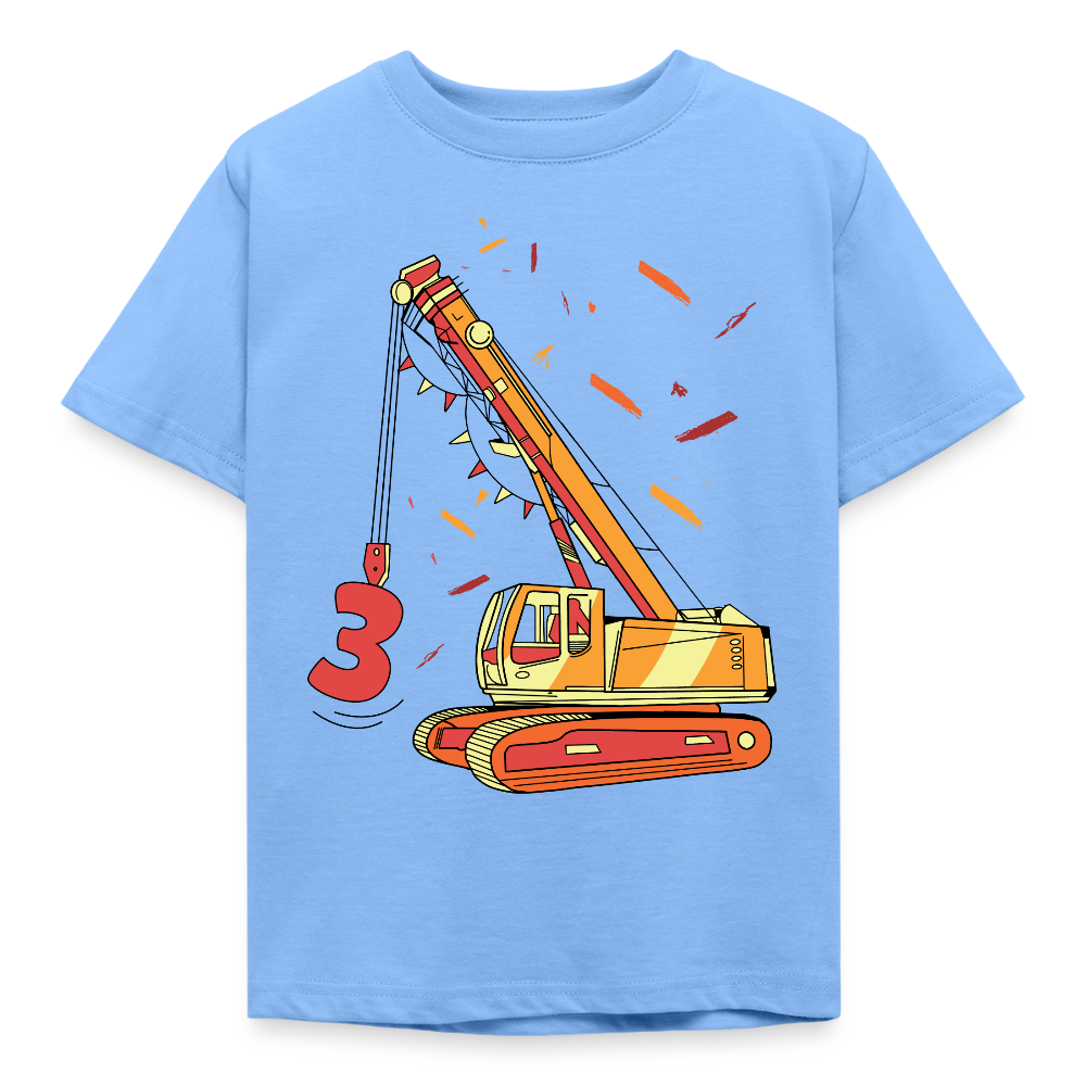 Kinder T-Shirt "Bagger 3 Jahre" - Himmelblau