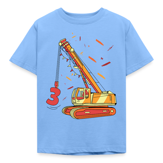 Kinder T-Shirt "Bagger 3 Jahre" - Himmelblau