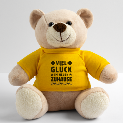 Teddy "Viel Glück im neuen Zuhause" - Sonnengelb