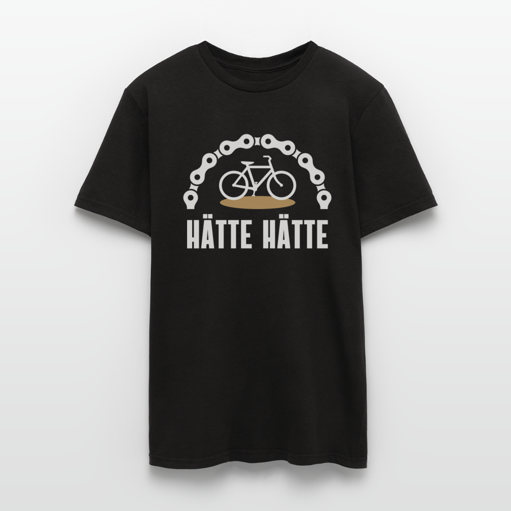 Männer T-Shirt "Hätte Hätte Fahrradkette" - Schwarz