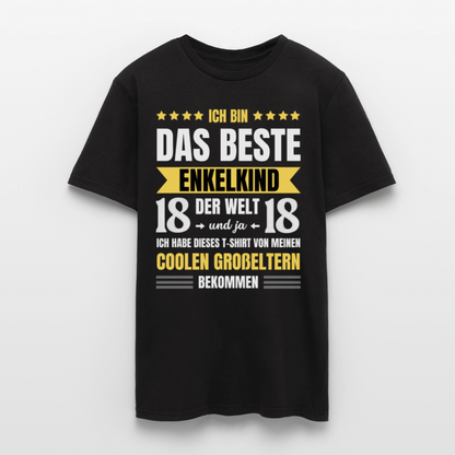 Männer T-Shirt "Das beste Enkelkind" (von Oma und Opa) - Schwarz