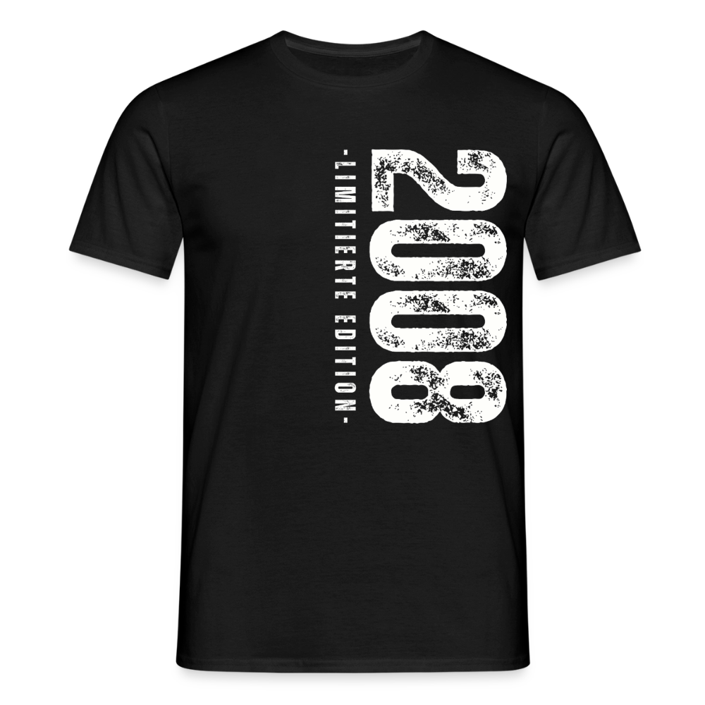 Männer T-Shirt "2008 - Limitierte Edition" - Schwarz