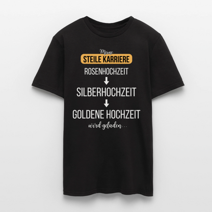 Männer T-Shirt "Meine steile Karriere: Silberhochzeit" - Schwarz