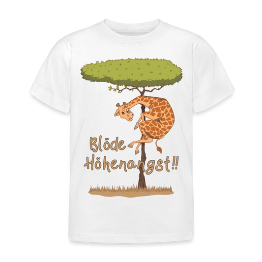 Kinder T-Shirt "Lustiger Giraffen-Spruch" - Weiß