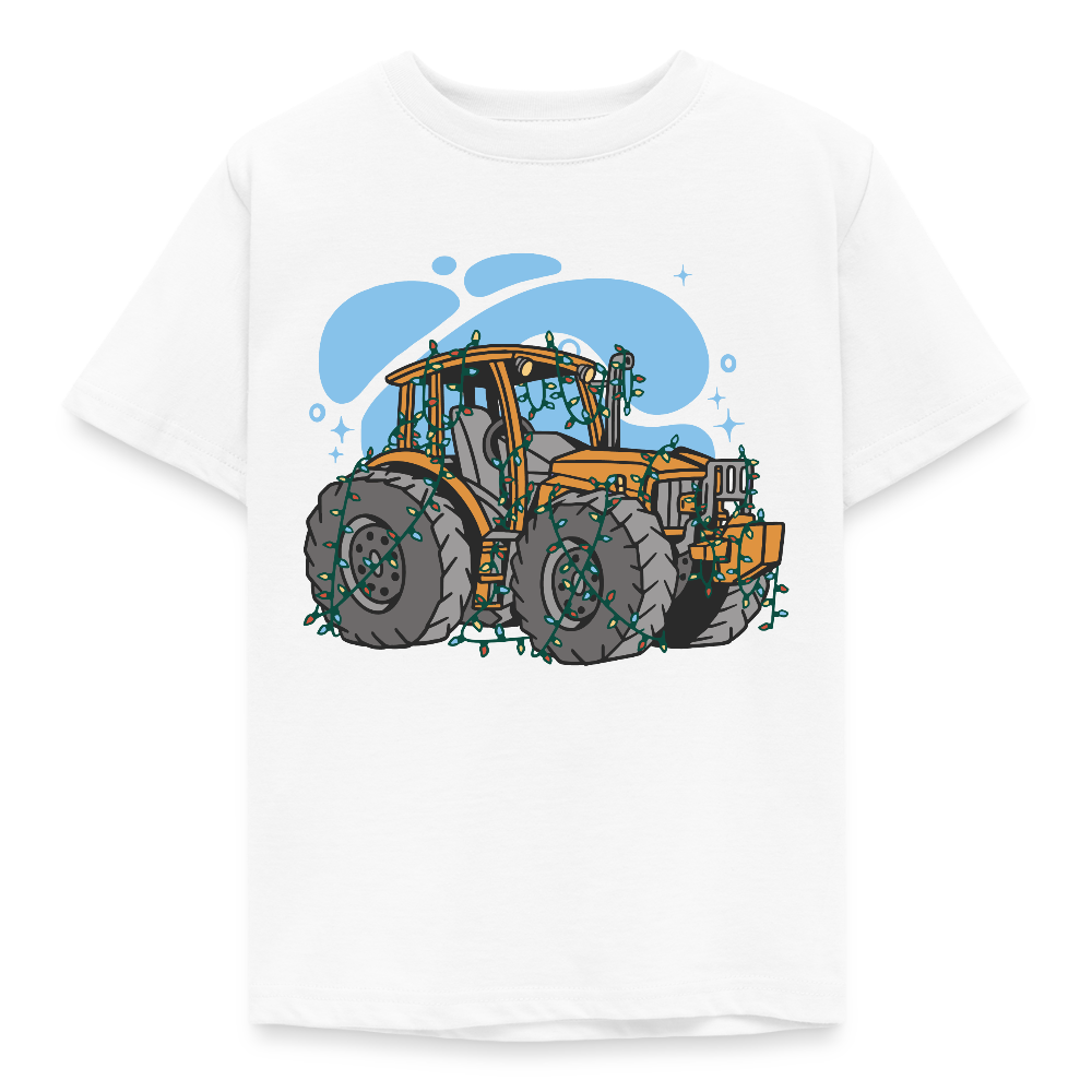 Kinder T-Shirt "Weihnachten Traktor" - Weiß