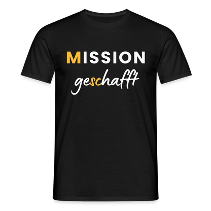 Männer T-Shirt "Mission geschafft" (M.Sc) - Schwarz