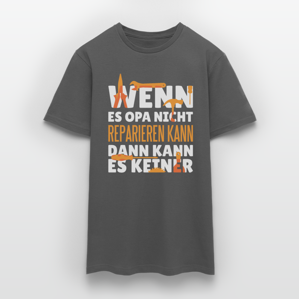 Männer T-Shirt "Wenn Opa es nicht reparieren kann..." - Anthrazit