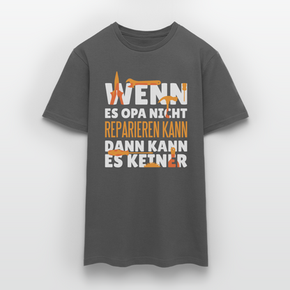 Männer T-Shirt "Wenn Opa es nicht reparieren kann..." - Anthrazit