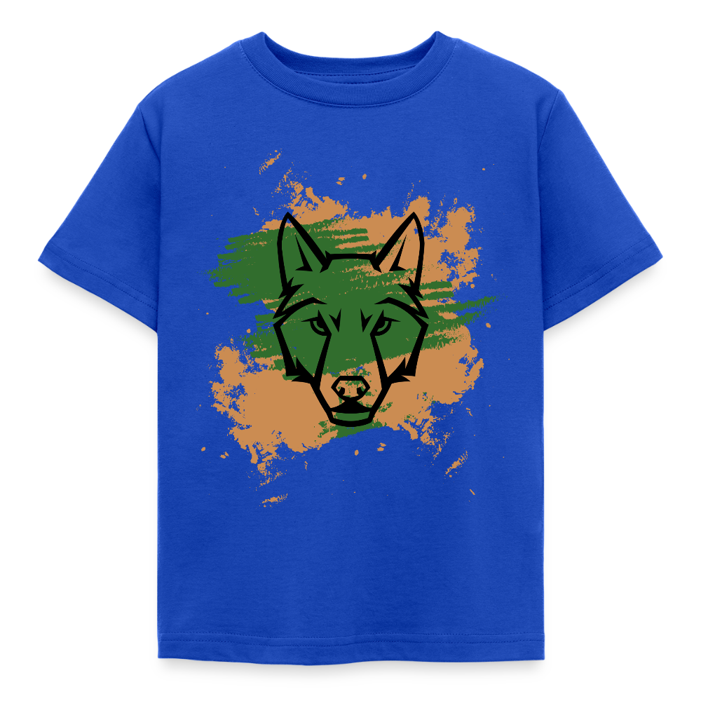 Kinder T-Shirt "Cooles Wolf-Design" - Royalblau
