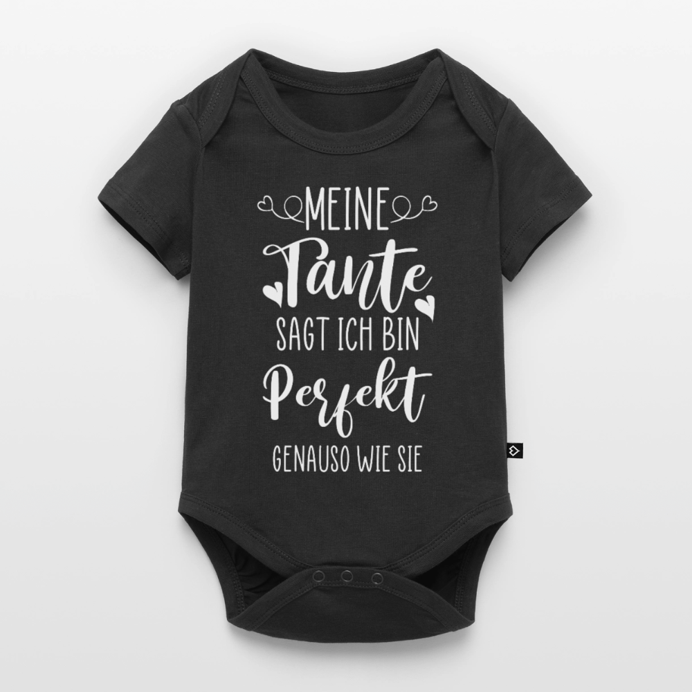 Baby Body "Meine Tante sagt ich bin perfekt - genauso wie sie" - Schwarz