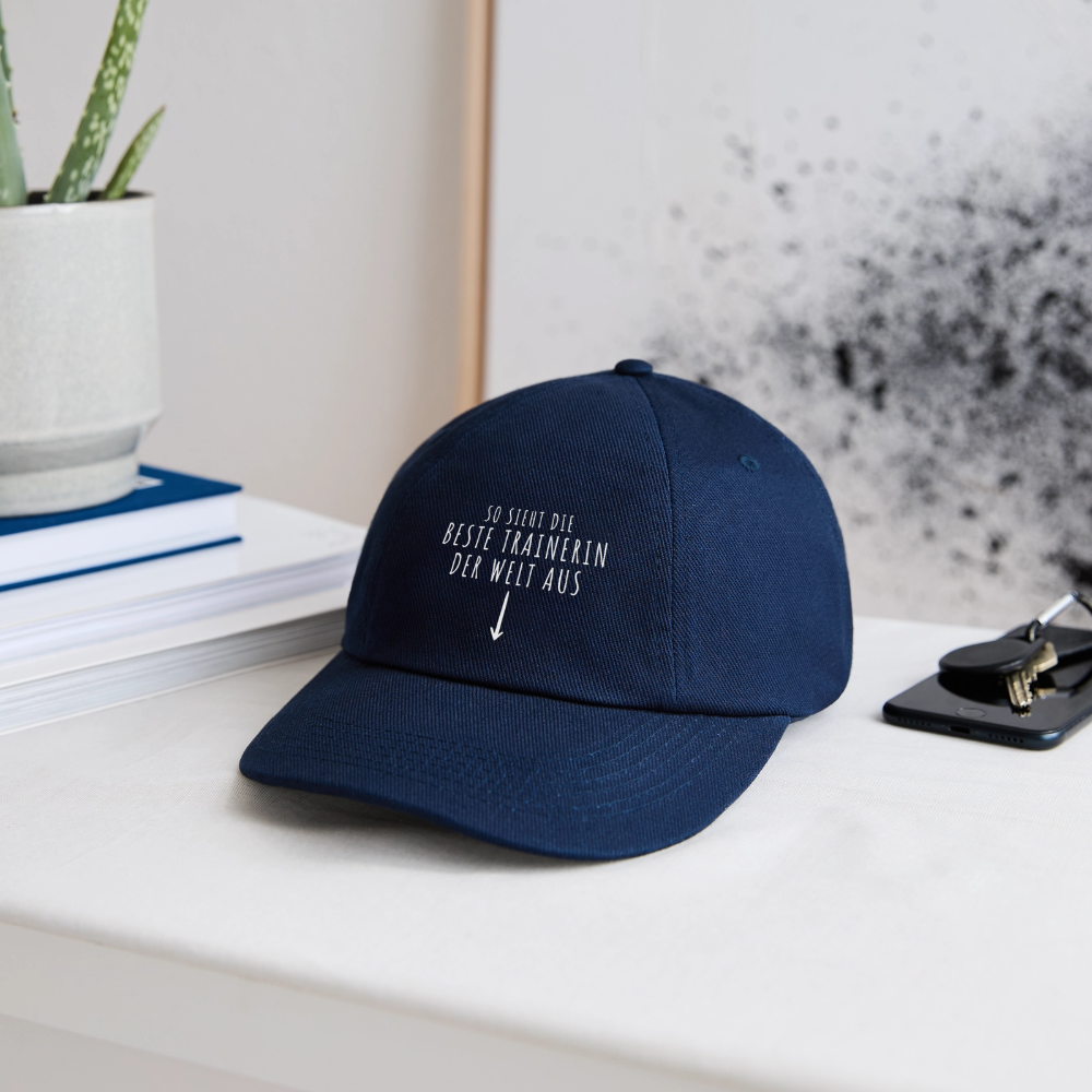 Baseballkappe "So sieht die beste Trainerin der Welt aus" - Blau/Blau