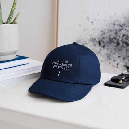 Baseballkappe "So sieht die beste Trainerin der Welt aus" - Blau/Blau