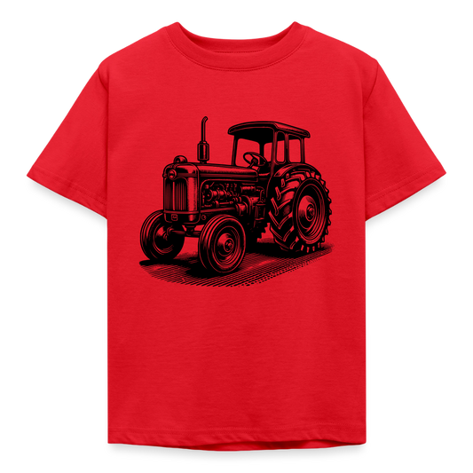 Kinder T-Shirt "Traktor Zeichnung" - Rot