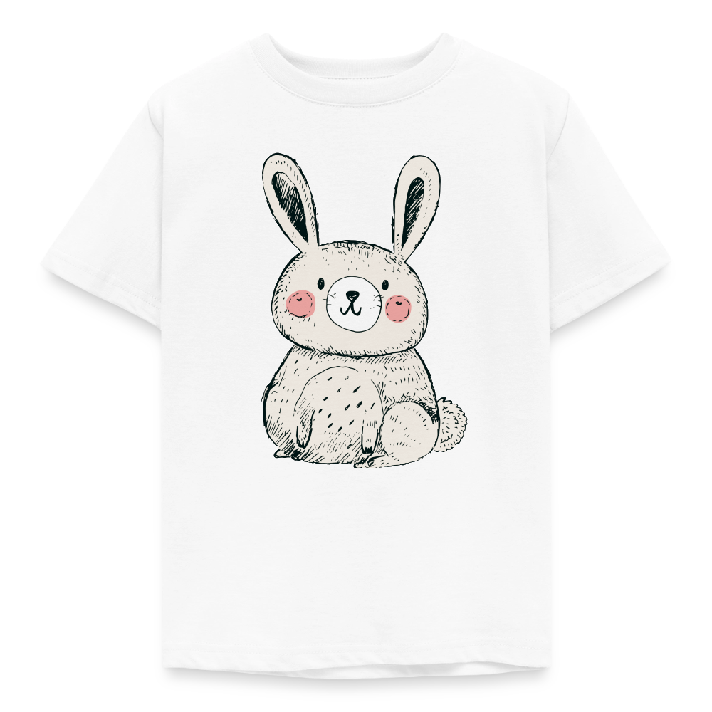 Kinder T-Shirt "Knuffiger Hase" - Weiß