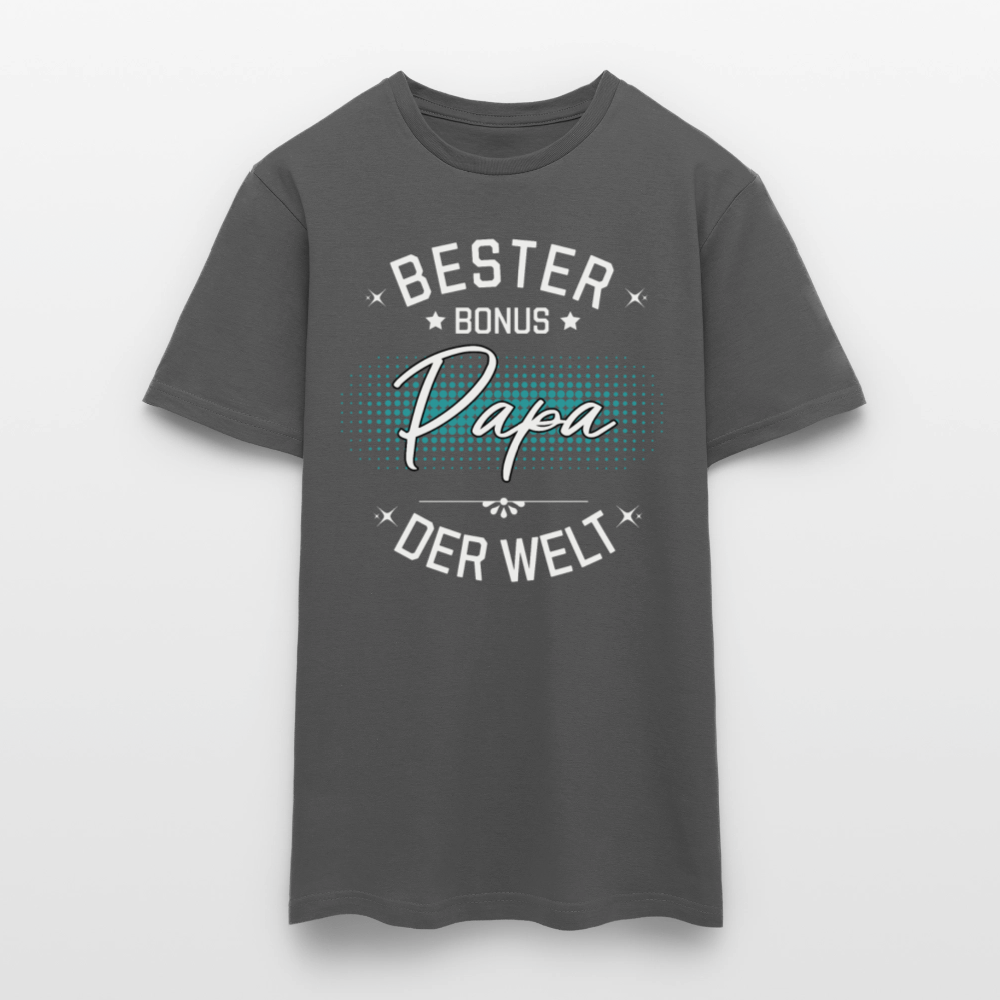 Männer T-Shirt "Bester Bonus Papa der Welt" - Anthrazit