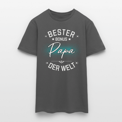 Männer T-Shirt "Bester Bonus Papa der Welt" - Anthrazit