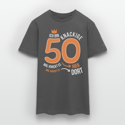 Männer T-Shirt "Ich bin knackige 50" - Anthrazit