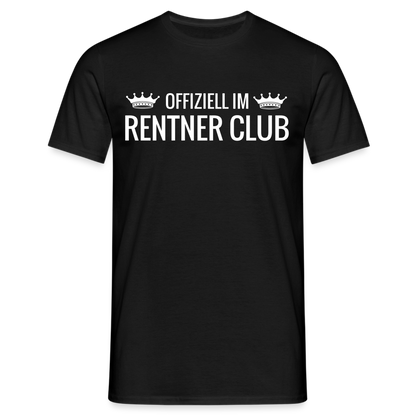 T-Shirt "Offiziell im Rentner Club" - Schwarz