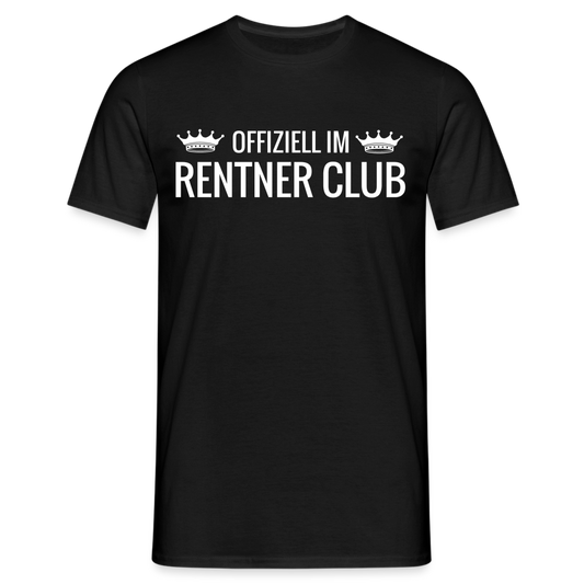 T-Shirt "Offiziell im Rentner Club" - Schwarz