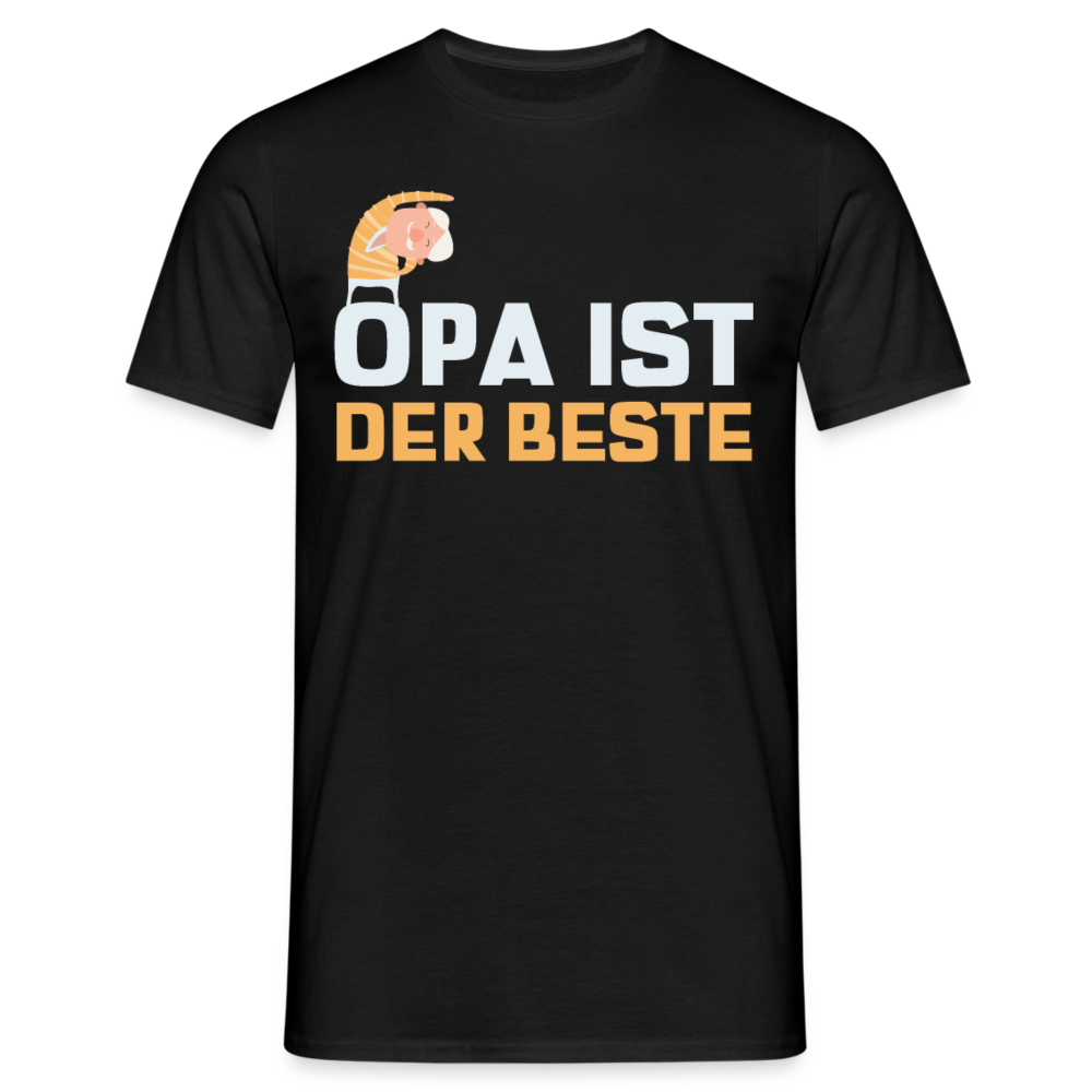 Männer T-Shirt "Opa ist der beste" - Schwarz