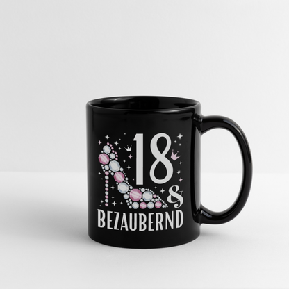Tasse "18 und bezaubernd" - Schwarz