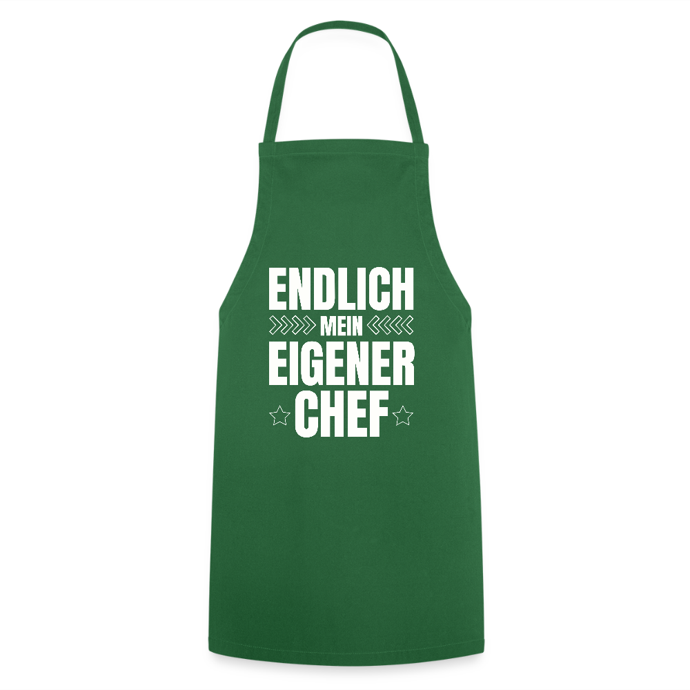 Kochschürze "Endlich mein eigener Chef" - Grün