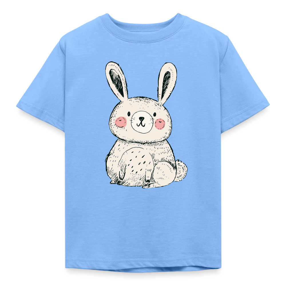 Kinder T-Shirt "Knuffiger Hase" - Himmelblau
