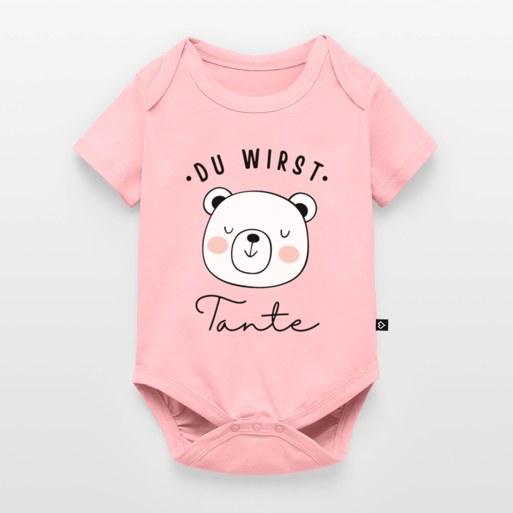 Baby Bio-Body "Du wirst Tante" (Teddybär-Motiv) - Rosa