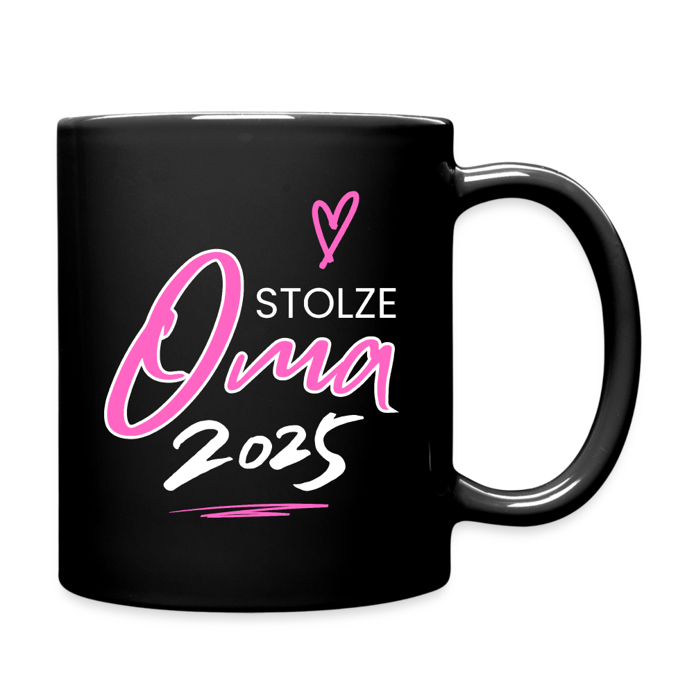 Tasse "Stolze Oma 2025" - Schwarz