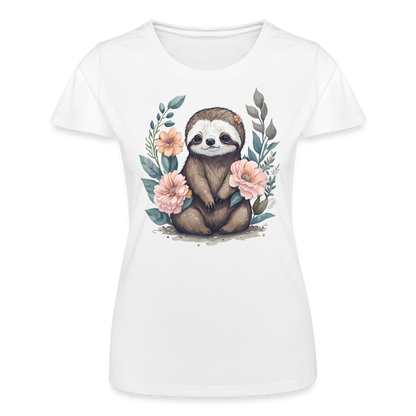 Frauen T-Shirt "Entzückendes Faultier" - Weiß