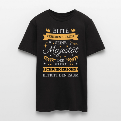 Männer T-Shirt "Seine Majestät, der Schwiegersohn, betritt den Raum" - Schwarz