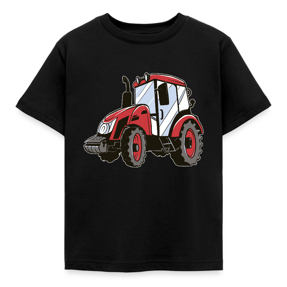 Kinder T-Shirt "Kleiner roter Traktor" - Schwarz