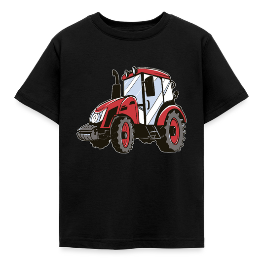 Kinder T-Shirt "Kleiner roter Traktor" - Schwarz