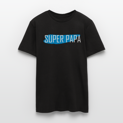Männer T-Shirt "Super Papa" - Schwarz