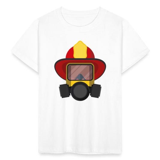 Kinder T-Shirt "Feuerwehr-Helm" - Weiß